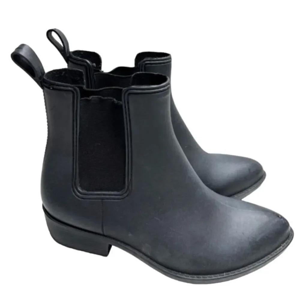 Jeffrey Campbell Boots Women 6 Havana Matte Black Waterproof Pointed Toe Booties